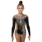 Black Silver Rhythmic Gymnastics Leotard